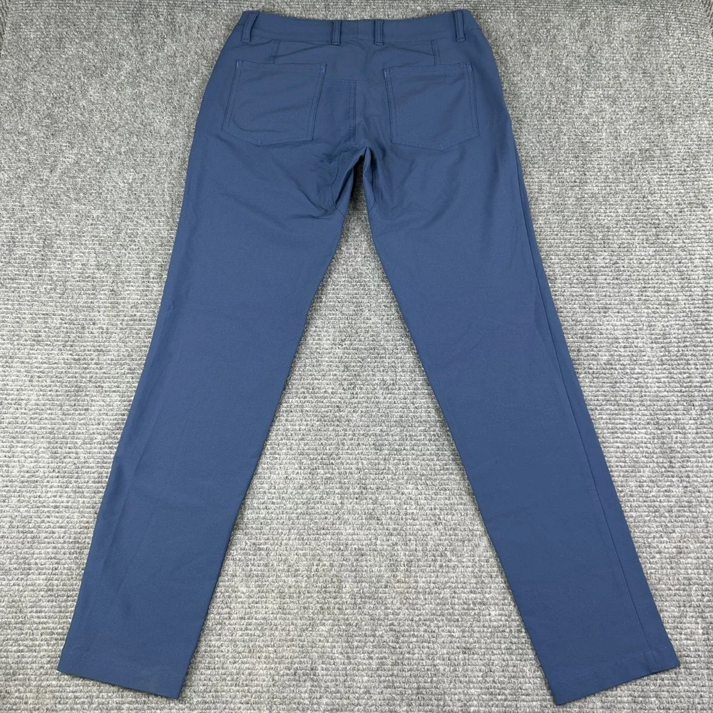 Olivers Apparel Straight Fit Performance Pants Mens 32 Navy Blue Athletic Casual